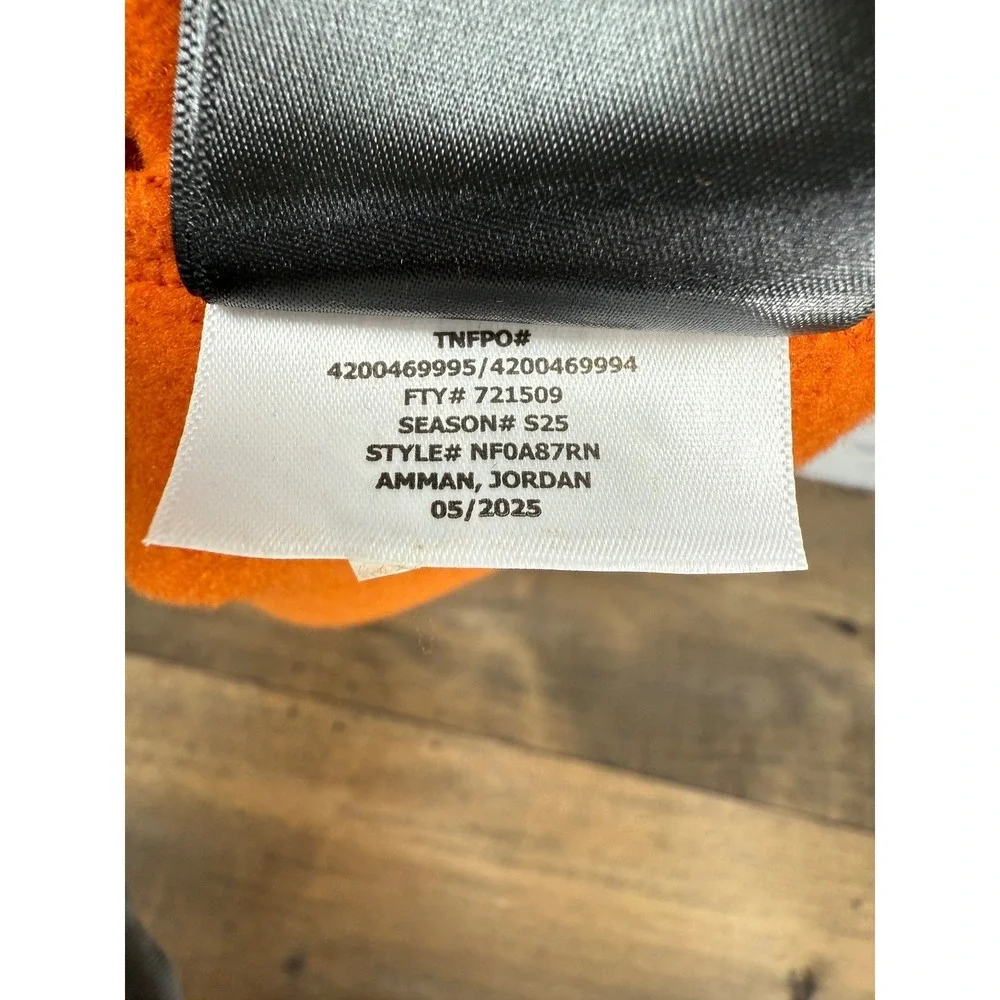 The‎ North Face Gordon Lyons 1/4 Zip Orange Gray Fleece Pullover Knit Jacket XL